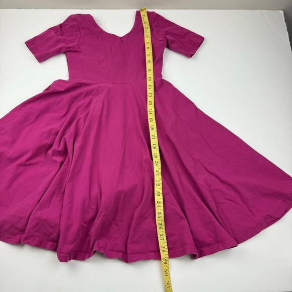 Remie Girl Raspberry Pink Fit & Flare Pocket Dress - Picture 7 of 9